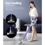 Devanti Stick Vacuum Cleaner Bagless Cordless 150W Purple - Image 3