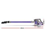 Devanti Stick Vacuum Cleaner Cordless Roller Brush 150W Purple - Image 2