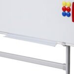 90x120cm Standing Whiteboard with Wheels Magnetic Double-Sided Erase Board - Image 4