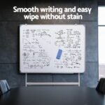 90x120cm Standing Whiteboard with Wheels Magnetic Double-Sided Erase Board - Image 5