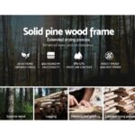 Artiss Bed Frame Double Size Wooden White LEXI - Image 4