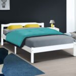 Artiss Bed Frame Double Size Wooden White LEXI - Image 7