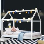 Artiss Bed Frame Wooden Kids House Frame White CASA - Image 8