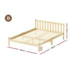 Artiss Bed Frame Double Size Wooden Oak SOFIE - Image 2