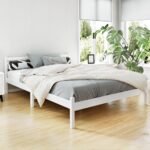 Artiss Bed Frame Double Size Wooden White SOFIE - Image 2
