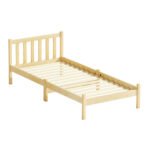 Artiss Bed Frame Single Size Wooden Oak SOFIE