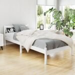 Artiss Bed Frame Single Size Wooden White SOFIE - Image 8