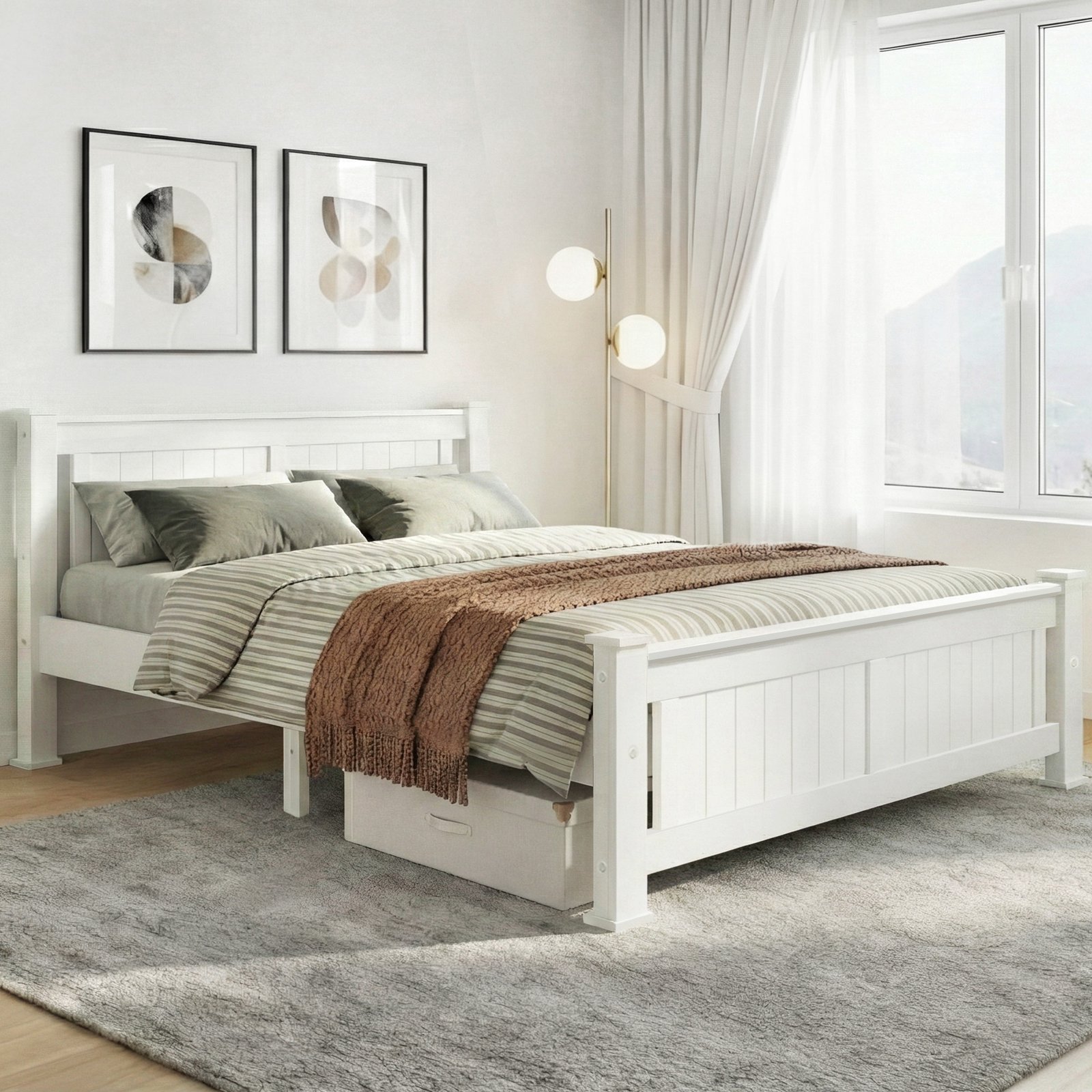WBED-D-004D-137-AB-202512291940-00.jpg Artiss Bed Frame Double Size Wooden White RIO - Image 1