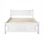 Artiss Bed Frame Double Size Wooden White RIO - Image 4