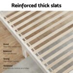 Artiss Bed Frame Double Size Wooden White RIO - Image 6