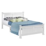 Artiss Bed Frame Queen Size Wooden White RIO - Image 9