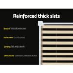 Artiss Bed Frame Single Size Wooden White RIO - Image 6