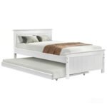 Artiss Bed Frame King Single Size Wooden Trundle Daybed White ELVIS - Image 2
