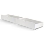 Artiss 2x Bed Frame Storage Drawers Trundle White - Image 8