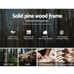 Artiss 2x Bed Frame Storage Drawers Trundle White - Image 4