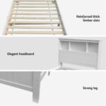 Artiss Bed Frame King Single Size Wooden with 2 Storage Drawers White - Image 6