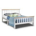 Artiss Bed Frame Double Size Wooden White PONY - Image 8