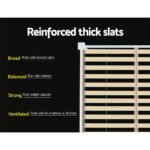 Artiss Bed Frame Double Size Wooden White PONY - Image 5