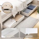 Artiss Bed Frame Single Size Wooden Platform with 2 Storage Drawers White PONY - Image 3