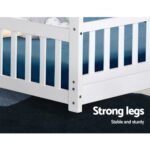 Artiss Bed Frame Wooden Kids House Frame White ROCK - Image 5