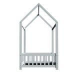 Artiss Bed Frame Wooden Kids House Frame Grey ROCK - Image 2