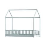 Artiss Bed Frame Wooden Kids House Frame Grey ROCK - Image 7