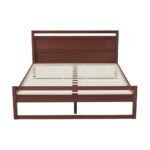 Artiss Bed Frame Double Size Wooden Walnut WITTON - Image 3