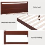 Artiss Bed Frame King Single Size Wooden Walnut WITTON - Image 6
