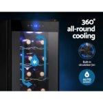 Devanti Wine Fridge Cooler 12 Bottles - Image 4