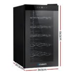 Devanti Wine Fridge Cooler 18 Bottles - Image 2