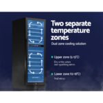 Devanti Wine Fridge Cooler Dual Zone 154 Bottles - Image 5