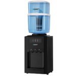 22L Devanti Water Cooler Dispenser Bench Top 3 Taps Chiller Filter Purifier Three Taps Balck