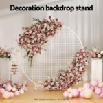 2M Round Backdrop Stand Wedding Background Decoration Party Flower Balloon Display - Image 4