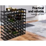 Artiss Wine Rack 72 Bottle Black - Image 3