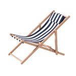 Gardeon Outdoor Deck Chair Wooden Sun Lounge Folding Beach Patio Furniture Blue - Image 8