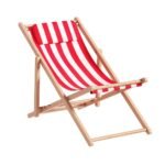 Gardeon Outdoor Deck Chair Wooden Sun Lounge Folding Beach Patio Furniture Red - Image 3