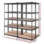 Giantz 4x1.8M Garage Shelving Warehouse Rack Pallet Racking Storage Charcoal - Image 2