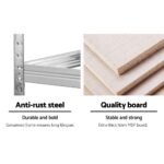 Giantz 5x1.8M Garage Shelving Warehouse Rack Pallet Racking Storage Shelf Silver - Image 4