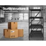 Giantz 2Mx2M Garage Shelving Warehouse Rack Pallet Racking Storage Shelve Black - Image 5