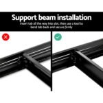 Giantz 3x1.8M Garage Shelving Warehouse Rack Pallet Racking Storage Shelf Black - Image 6