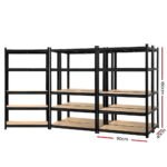 Giantz 5x1.8M Garage Shelving Warehouse Rack Pallet Racking Storage Shelf Black - Image 2