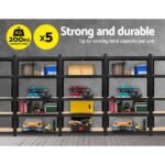 Giantz 5x1.8M Garage Shelving Warehouse Rack Pallet Racking Storage Shelf Black - Image 3