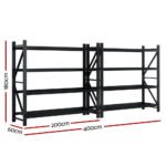 Giantz 4Mx1.8M Garage Shelving Warehouse Rack Black - Image 2