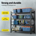 Giantz 4Mx1.8M Garage Shelving Warehouse Rack Black - Image 4