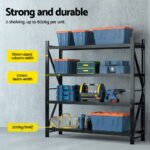 Giantz 4Mx2M Garage Shelving Warehouse Rack Black - Image 4