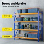Giantz 4Mx2M Garage Shelving Warehouse Rack Orange - Image 4