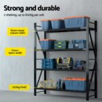 Giantz 4Mx2.4M Garage Shelving Warehouse Rack Black - Image 4