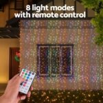3X6M Christmas Lights Curtain Light 960 LED RGB Remote Jingle Jollys - Image 5