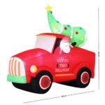 Jingle Jollys Christmas Inflatable Santa Truck 1.6M Height LED Decorations Illuminated - Image 3