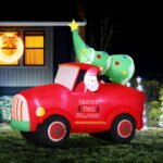 Jingle Jollys Christmas Inflatable Santa Truck 1.6M Height LED Decorations Illuminated - Image 7